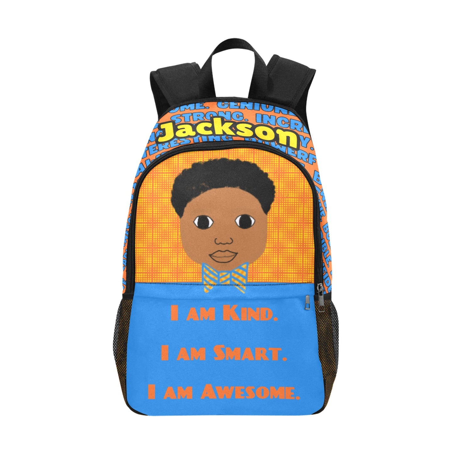 Cocoa Cutie Bow Tie Boy I Am Kind Orange Backpack