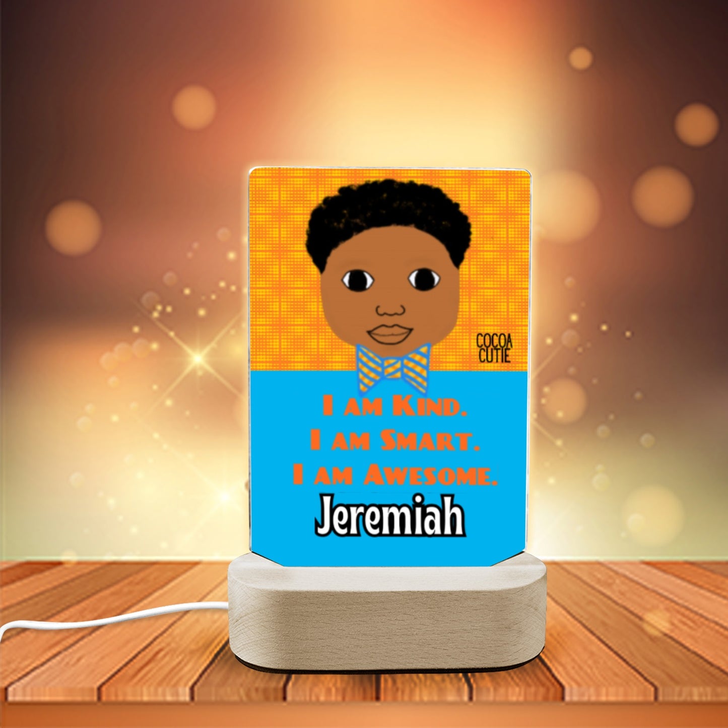 Cocoa Cutie Bowtie Boy I Am Kind Display Night Light