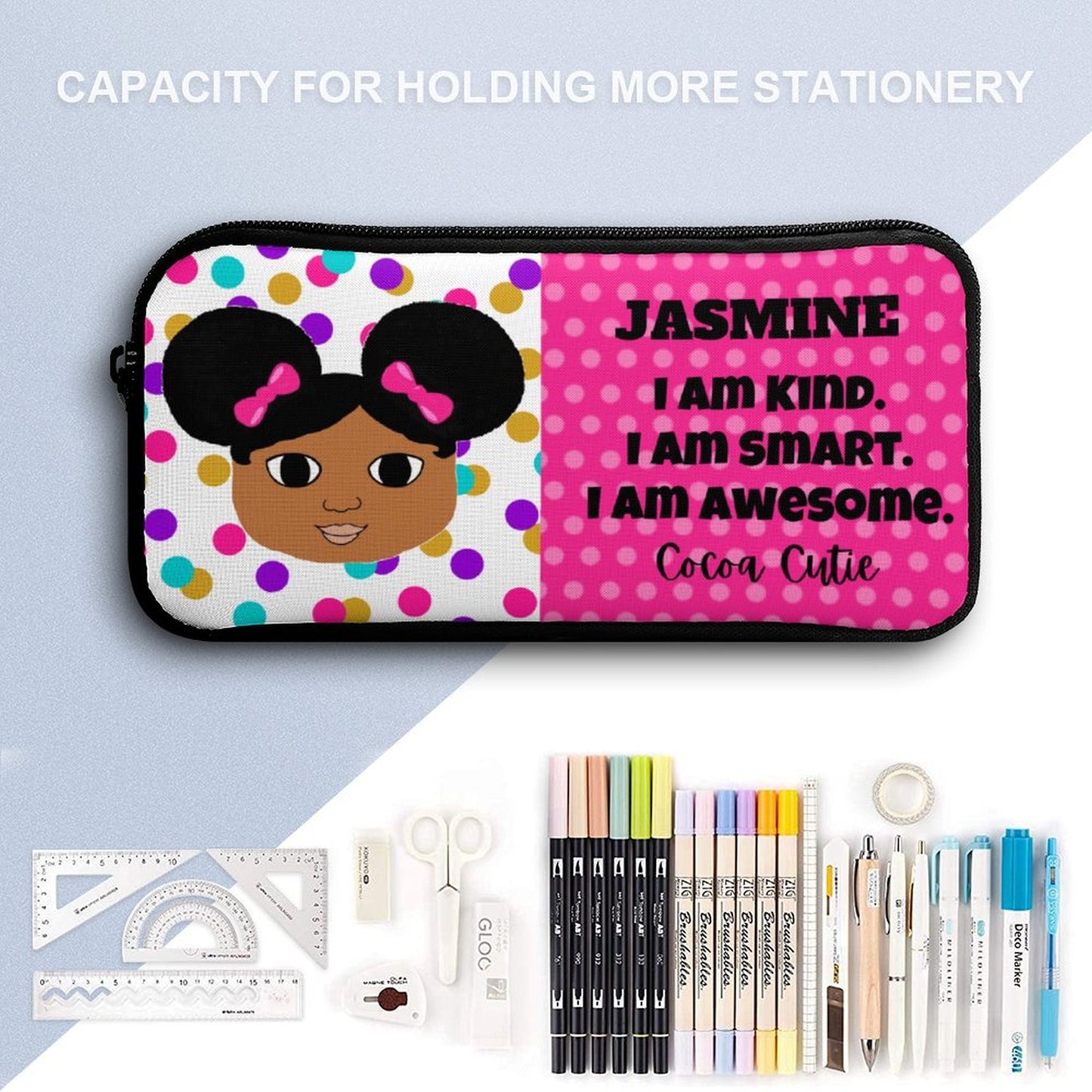 Cocoa Cutie Afro Puffs Girl Three Piece Backpack Set