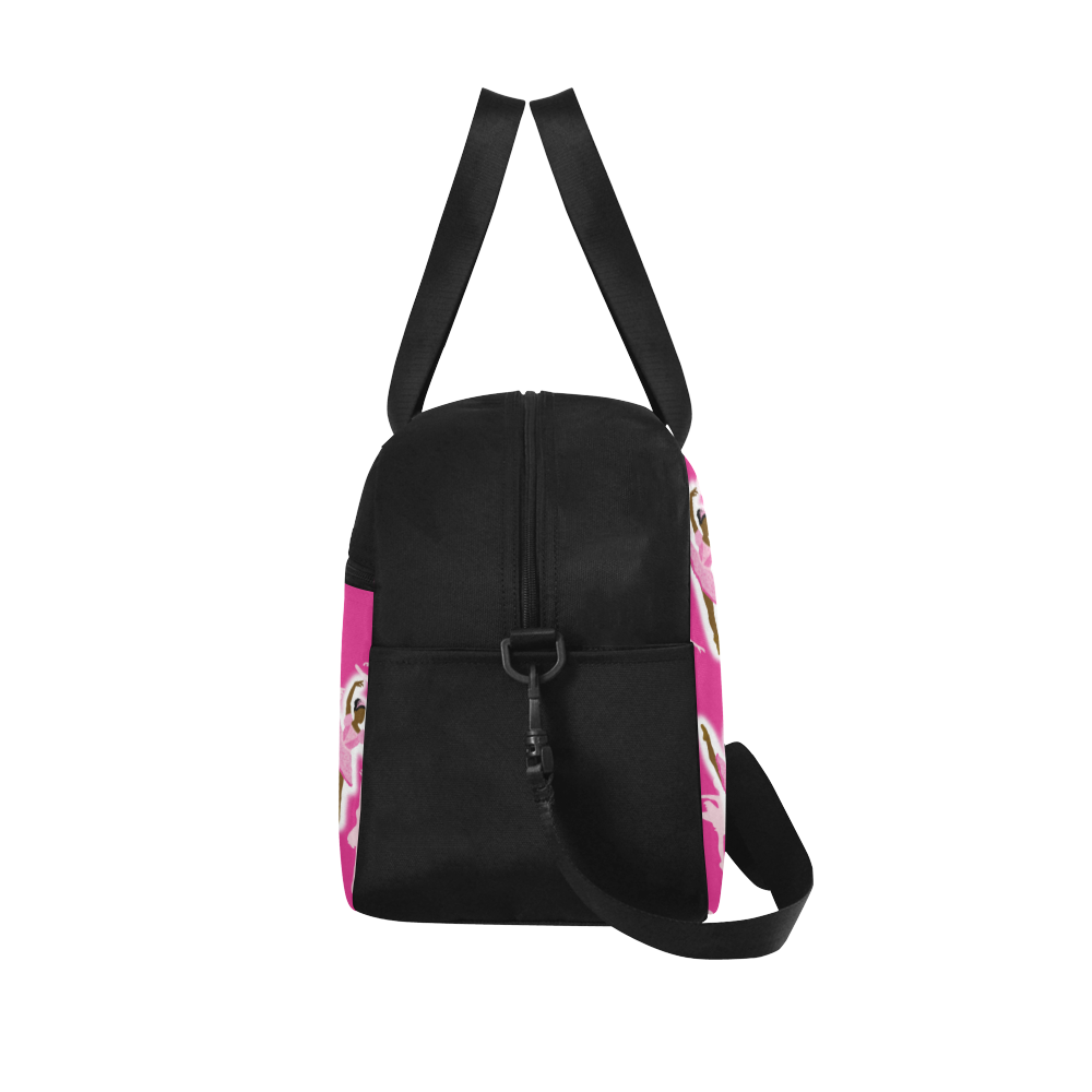 Pink Black Ballerina Dance Competition Ballet Duffel Bag