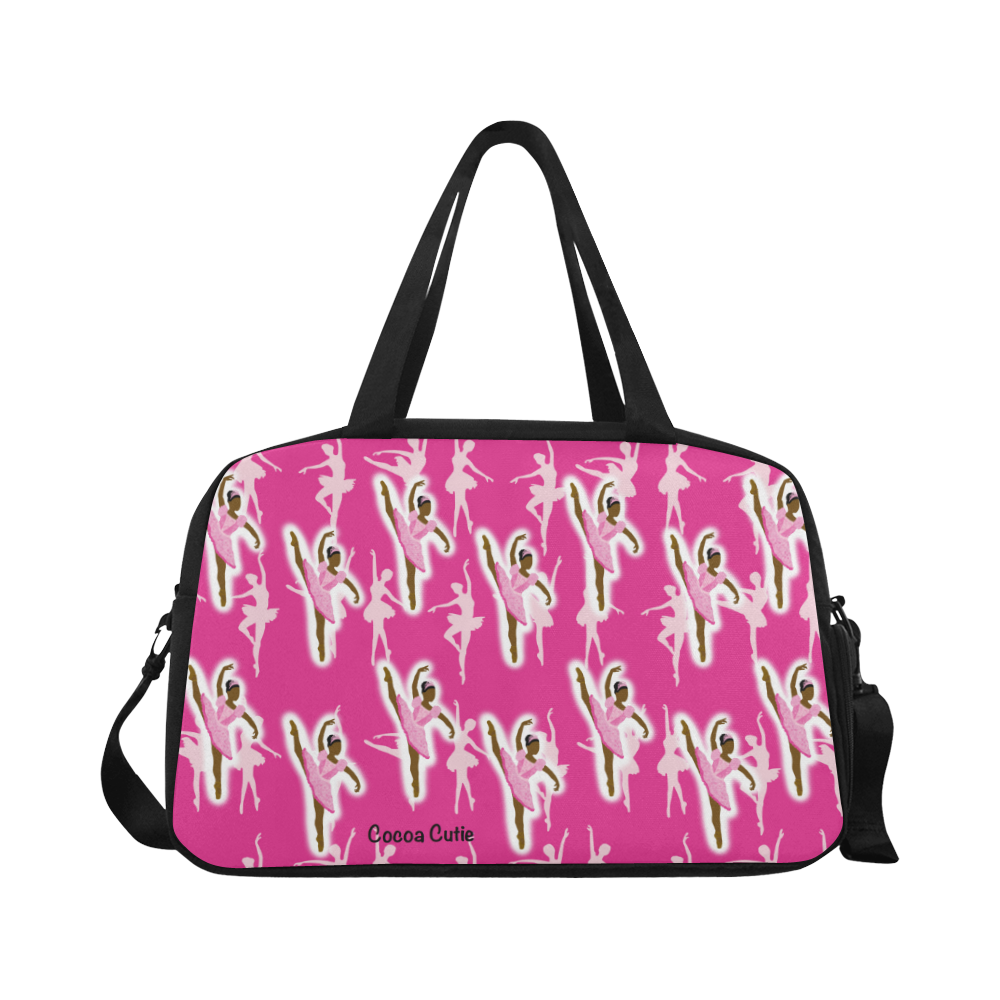 Pink Black Ballerina Dance Competition Ballet Duffel Bag