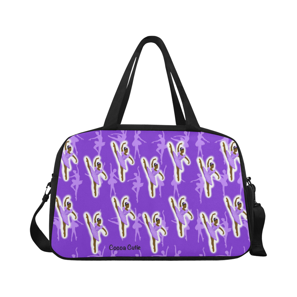 Purple Black Ballerina Dance Competition Ballet Duffel Bag