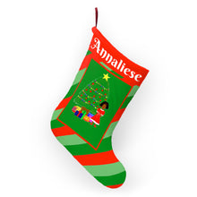Load image into Gallery viewer, Cocoa Cutie Christmas Tree Girl Christmas Stockings
