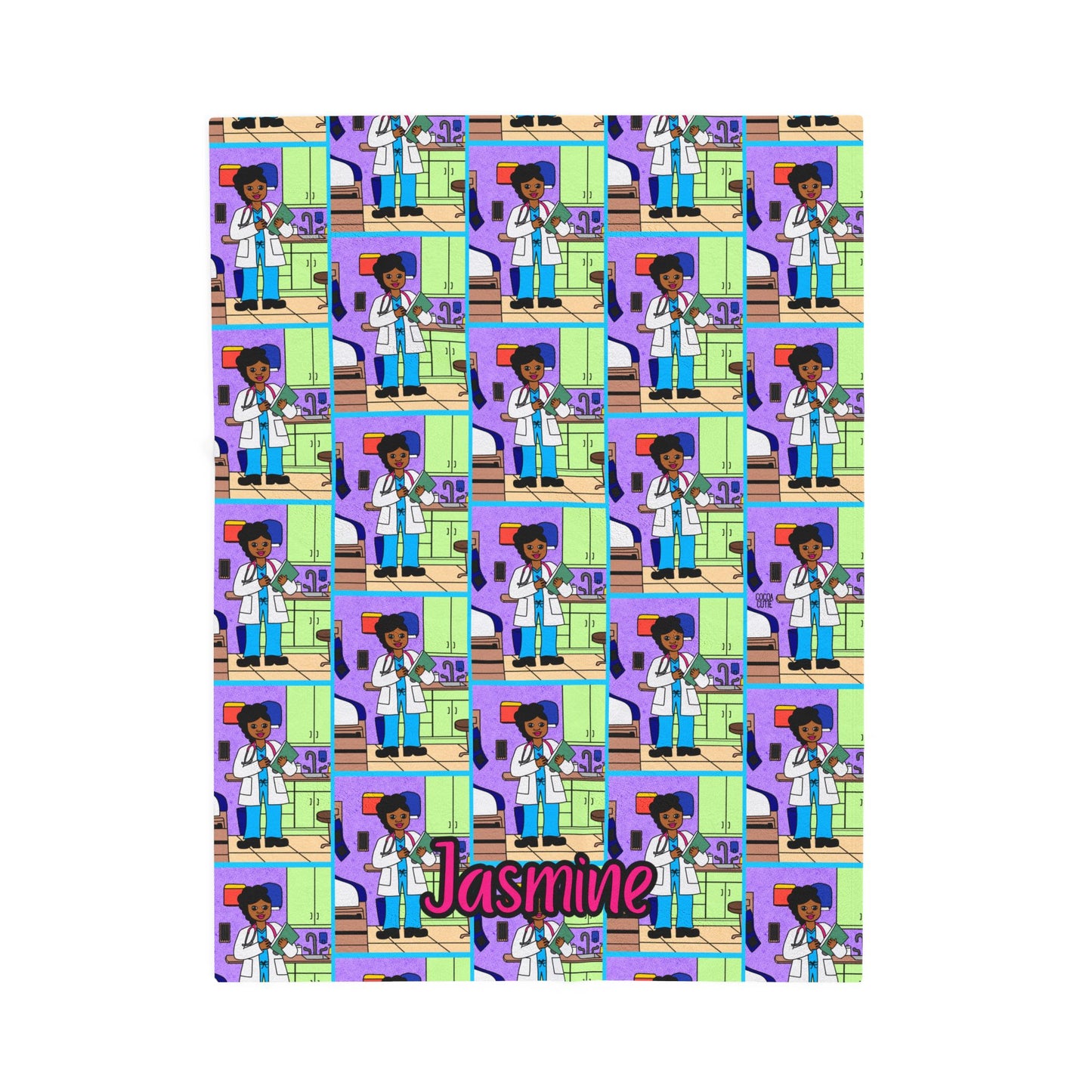 Cocoa Cutie Doctor Girl Blanket (Three Sizes)