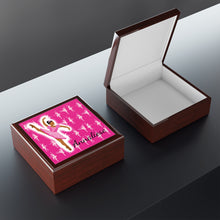 Load image into Gallery viewer, Cocoa Cutie Active Cutie Jewelry Box, Keepsake Box-Wood &amp; Ceramic Tile Top (PICK SKIN TONE)
