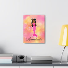 Load image into Gallery viewer, Cocoa Cutie Pink Mermaid Canvas Wall Art (PICK YOUR SKIN TONE)
