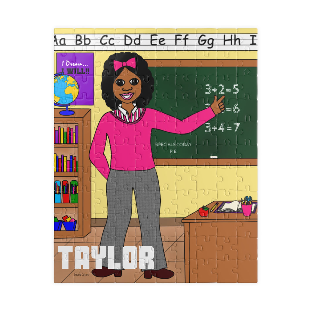 Cocoa Cutie Teacher Kid's Puzzle (Ages 6 and Up) -PICK SKIN TONE