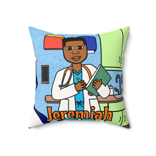 Cocoa Cutie Doctor Affirmation Pillow- Boy (PICK SKIN TONE)