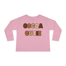 Load image into Gallery viewer, Cocoa Cutie Melanin Toddler Long Sleeve Tee (Multiple Colors)
