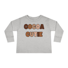 Load image into Gallery viewer, Cocoa Cutie Melanin Toddler Long Sleeve Tee (Multiple Colors)
