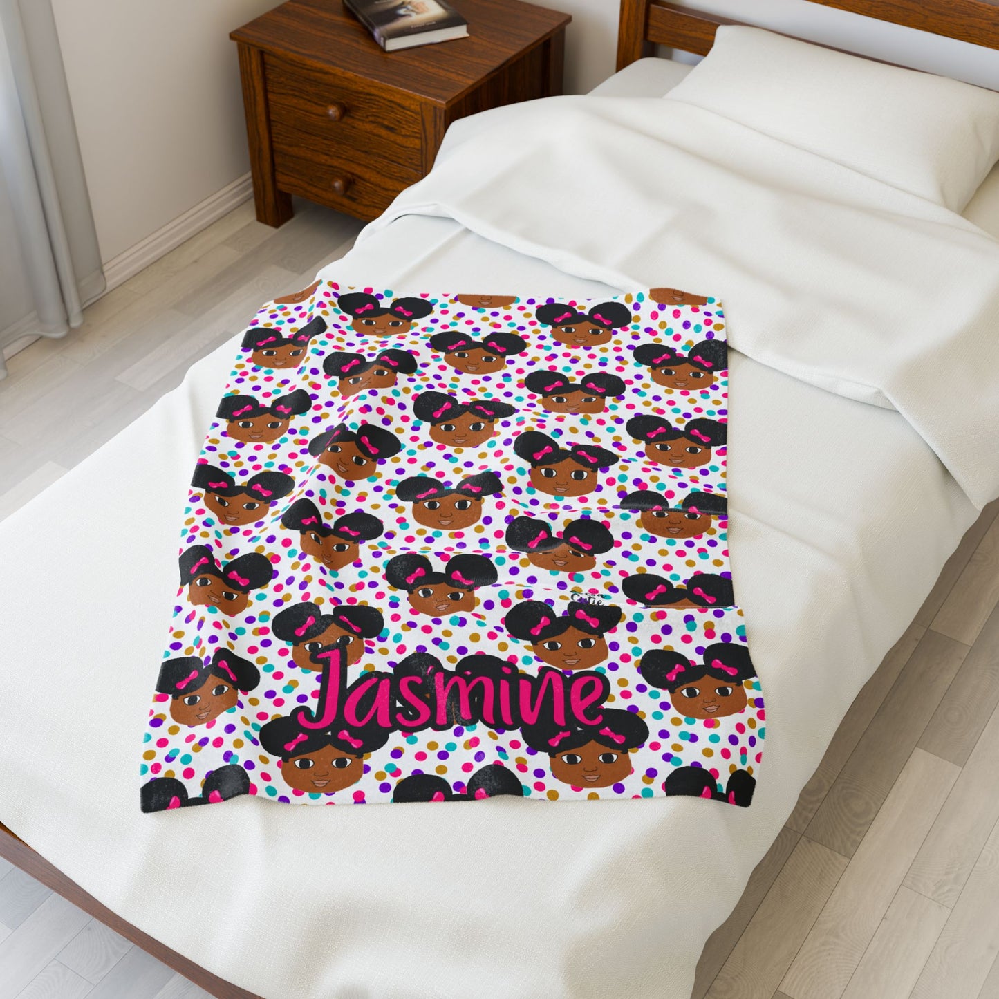 Cocoa Cutie Afro Puffs Blanket (Three Sizes)