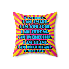 Load image into Gallery viewer, Cocoa Cutie Scientist Affirmation Pillow- Girl (PICK SKIN TONE)
