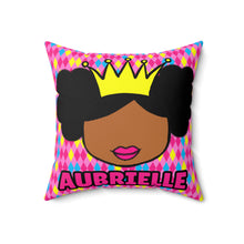 Load image into Gallery viewer, Cocoa Cutie Princess Vibes Affirmation Pillow- Girl (PICK SKIN TONE)
