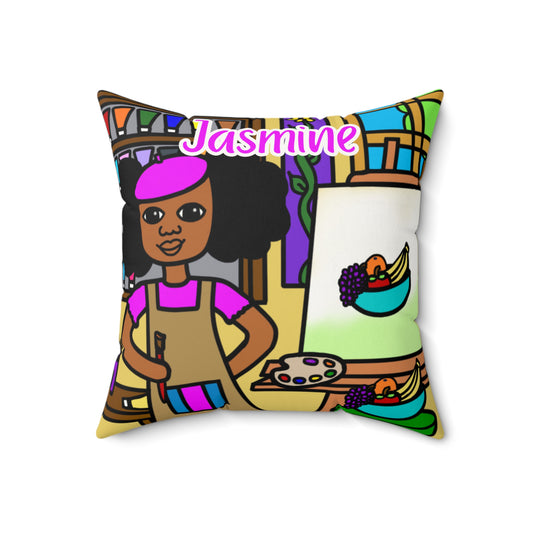 Cocoa Cutie Artist Affirmation Pillow- Girl