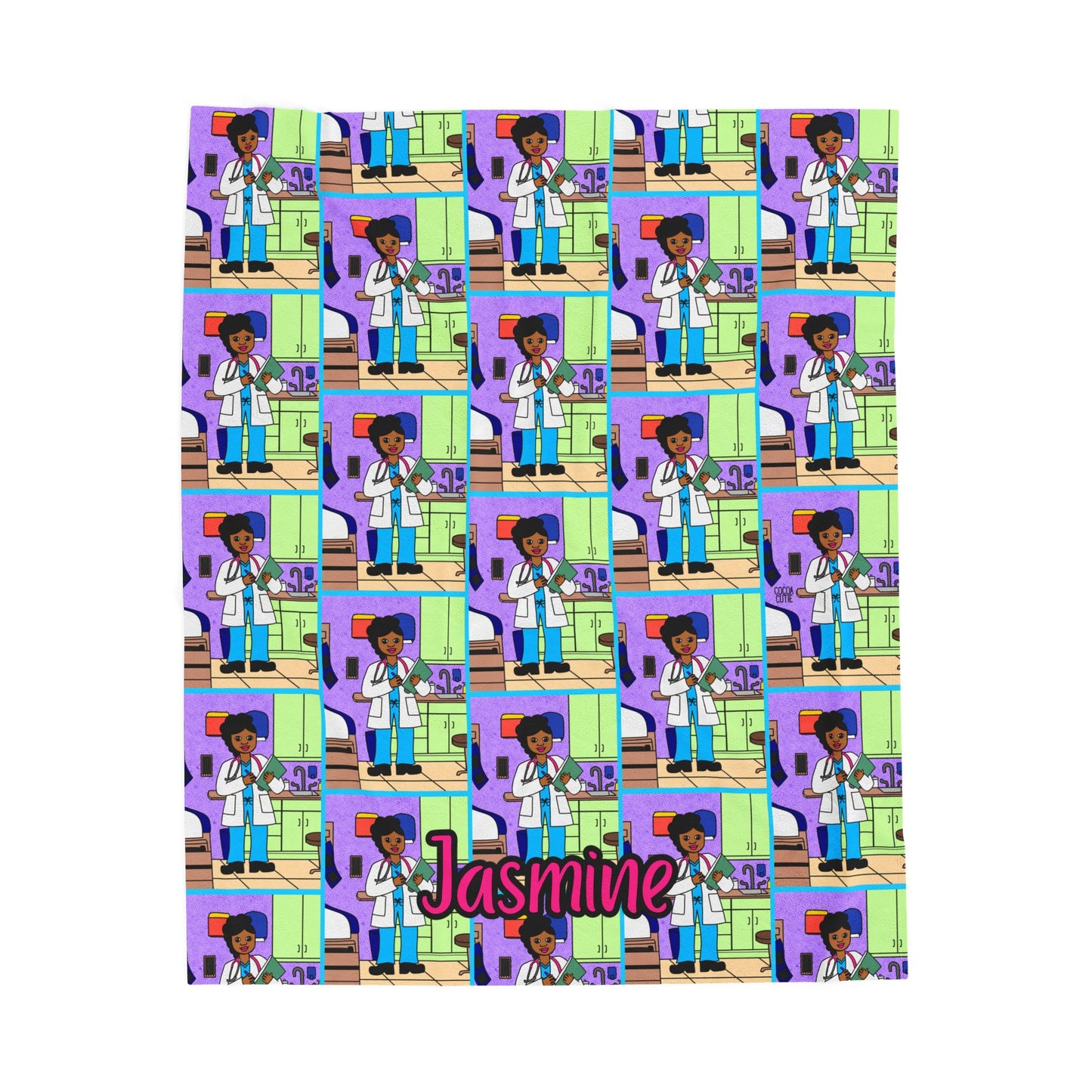 Cocoa Cutie Doctor Girl Blanket (Three Sizes)