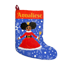 Load image into Gallery viewer, Cocoa Cutie Christmas Princess Christmas Stockings (PICK YOUR SKIN TONE)
