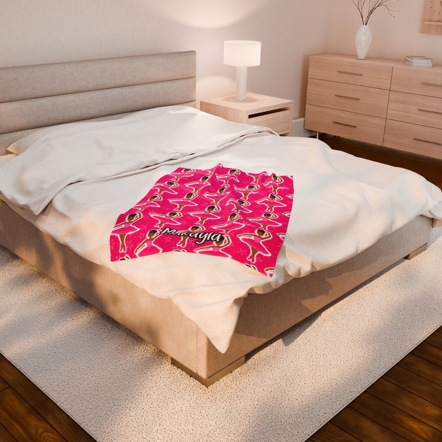 Cocoa Cutie Pink Dancer Blanket (Three Sizes)