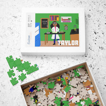 Load image into Gallery viewer, Cocoa Cutie Chemist Kid&#39;s Puzzle (Ages 6 and Up) -PICK SKIN TONE
