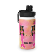 Load image into Gallery viewer, Cocoa Cutie Pink Mermaid Stainless Steel Water Bottle (PICK YOUR SKIN TONE)
