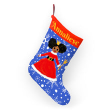 Load image into Gallery viewer, Cocoa Cutie Christmas Princess Christmas Stockings (PICK YOUR SKIN TONE)
