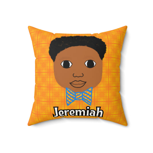 Cocoa Cutie Bow Tie Orange Affirmation Pillow- Boy (PICK SKIN TONE)