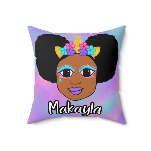 Cocoa Cutie Unicorn Magic Affirmation Pillow- Girl (PICK SKIN TONE)