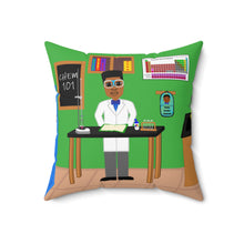 Load image into Gallery viewer, Cocoa Cutie Scientist Affirmation Pillow- Boy (PICK SKIN TONE)
