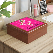 Load image into Gallery viewer, Cocoa Cutie Dancer Jewelry Box, Keepsake Box-Wood &amp; Ceramic Tile Top (PICK SKIN TONE)
