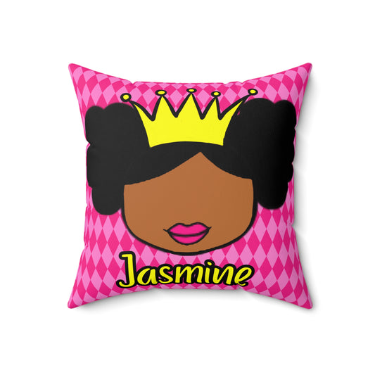 Cocoa Cutie Princess Vibes Affirmation Pillow- Girl (PICK SKIN TONE)