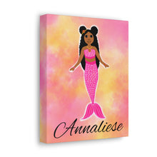 Load image into Gallery viewer, Cocoa Cutie Pink Mermaid Canvas Wall Art (PICK YOUR SKIN TONE)
