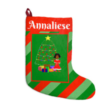Load image into Gallery viewer, Cocoa Cutie Christmas Tree Girl Christmas Stockings
