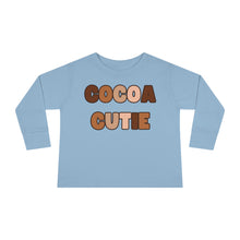 Load image into Gallery viewer, Cocoa Cutie Melanin Toddler Long Sleeve Tee (Multiple Colors)
