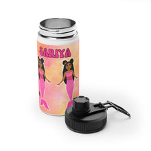 Load image into Gallery viewer, Cocoa Cutie Pink Mermaid Stainless Steel Water Bottle (PICK YOUR SKIN TONE)
