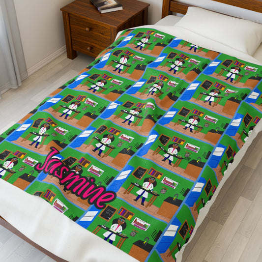 Cocoa Cutie Chemist Girl Blanket (Three Sizes)
