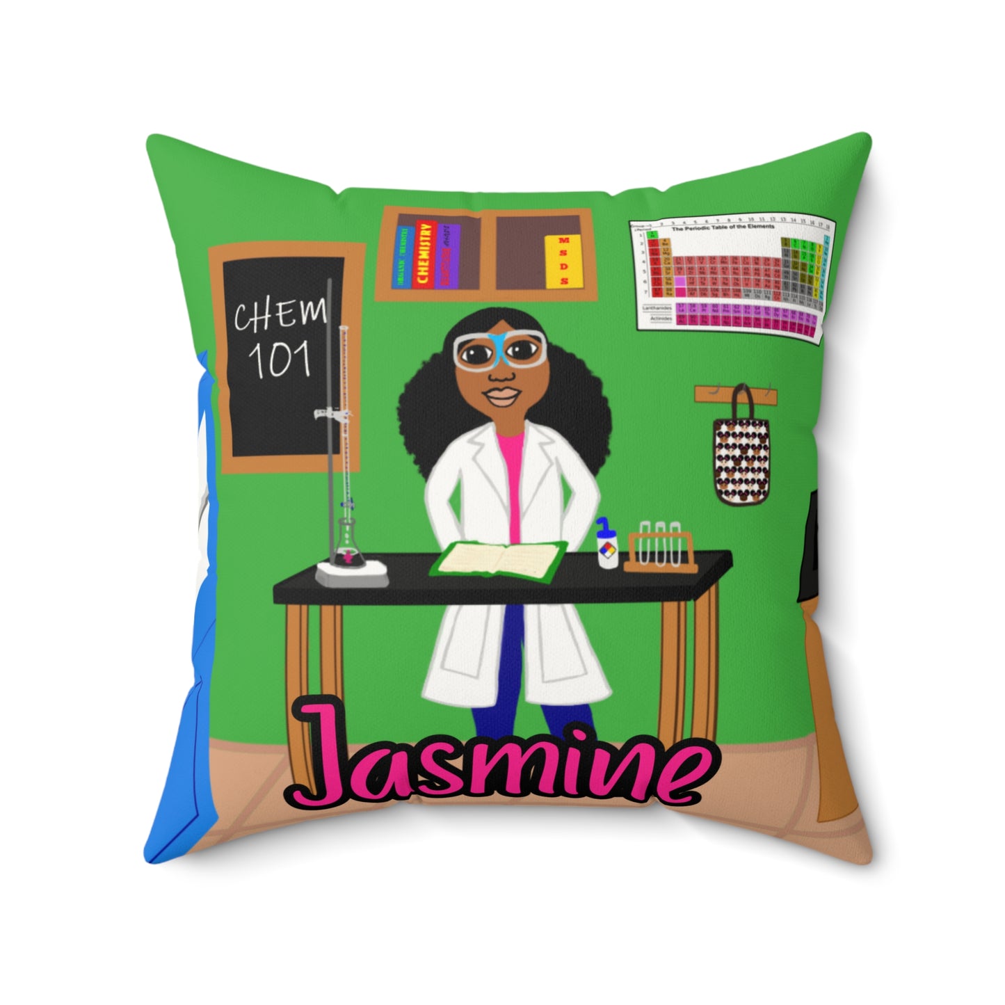 Cocoa Cutie Scientist Affirmation Pillow- Girl (PICK SKIN TONE)