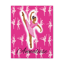 Load image into Gallery viewer, Cocoa Cutie Active Cutie Ballerina Canvas Wall Art (PICK YOUR SKIN TONE)
