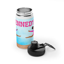 Load image into Gallery viewer, Cocoa Cutie Gymnast Stainless Steel Water Bottle (PICK YOUR SKIN TONE)
