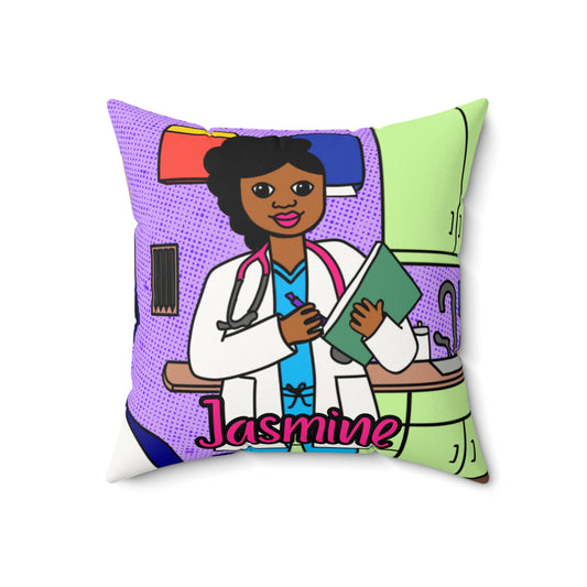 Cocoa Cutie Doctor Affirmation Pillow- Girl (PICK SKIN TONE)