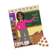 Load image into Gallery viewer, Cocoa Cutie Teacher Kid&#39;s Puzzle (Ages 6 and Up) -PICK SKIN TONE
