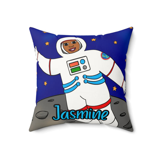 Cocoa Cutie Astronaut Affirmation Pillow- Girl (PICK SKIN TONE)