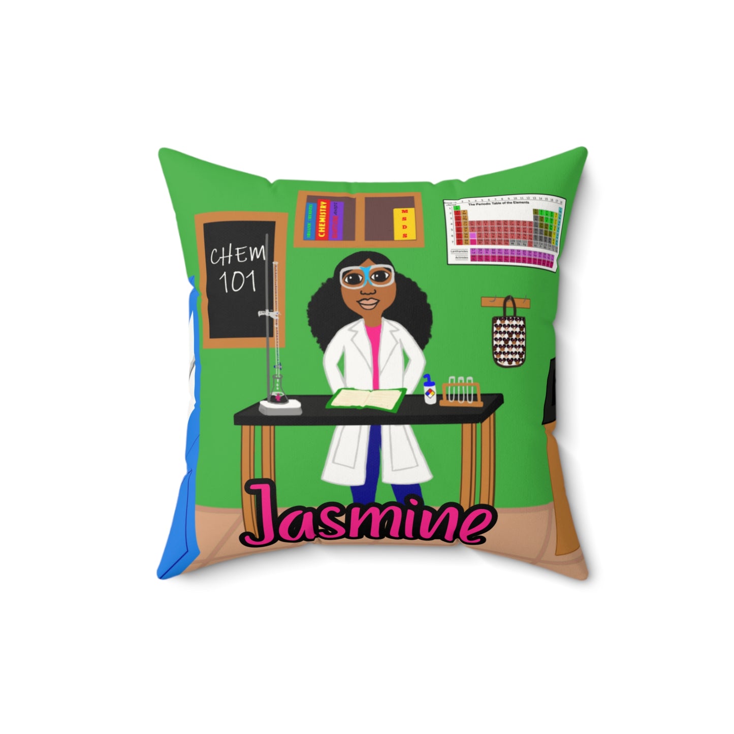 Cocoa Cutie Scientist Affirmation Pillow- Girl (PICK SKIN TONE)