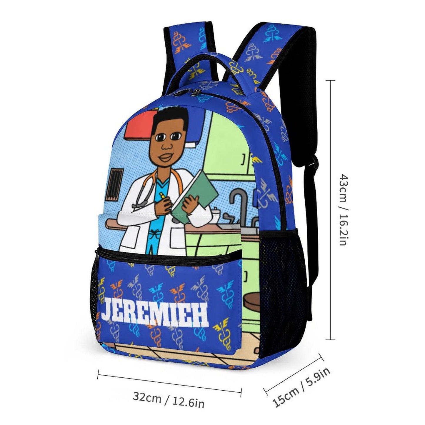 Cocoa Cutie Doctor Boy Three Piece Backpack Set
