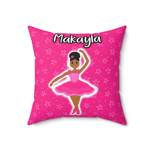 Cocoa Cutie Dancer in the Stars Affirmation Pillow- Girl (PICK SKIN TONE)