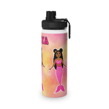 Load image into Gallery viewer, Cocoa Cutie Pink Mermaid Stainless Steel Water Bottle (PICK YOUR SKIN TONE)
