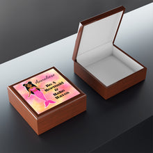 Load image into Gallery viewer, Cocoa Cutie Pink Mermaid Jewelry Box, Keepsake Box-Wood &amp; Ceramic Tile Top (PICK SKIN TONE)
