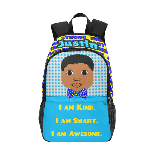 Cocoa Cutie Bow Tie Boy I Am Kind Blue Backpack
