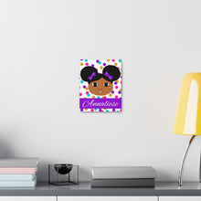 Load image into Gallery viewer, Cocoa Cutie Afro Puffs Girl Canvas Wall Art (PICK SKIN TONE)
