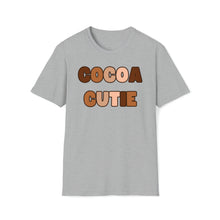 Load image into Gallery viewer, Cocoa Cutie Melanin Unisex Softstyle T-Shirt- ADULT (Mulitiple Colors)
