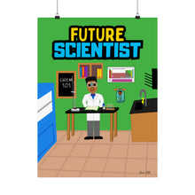 Load image into Gallery viewer, Cocoa Cutie Future Scientist Matte Poster- Boy (PICK SKIN TONE)
