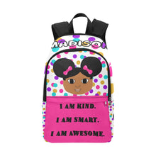 Load image into Gallery viewer, BUNDLE-3PC BACKPACK SET Cocoa Cutie I Am Affirmation Girl PINK (PICK YOUR SKIN TONE)
